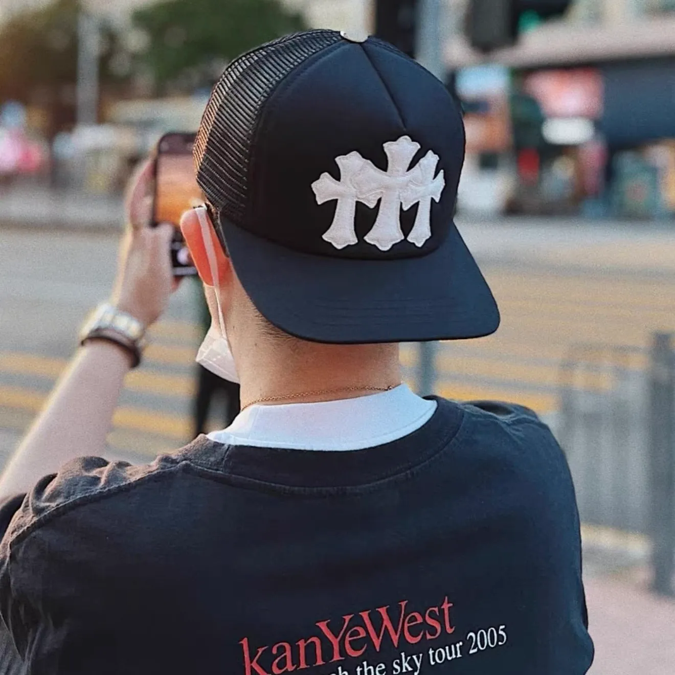 【現貨】【特價】Chrome Hearts 26SS 三十字架皮標 CH 克羅心 卡車帽鴨舌帽棒球帽 黑色白十字