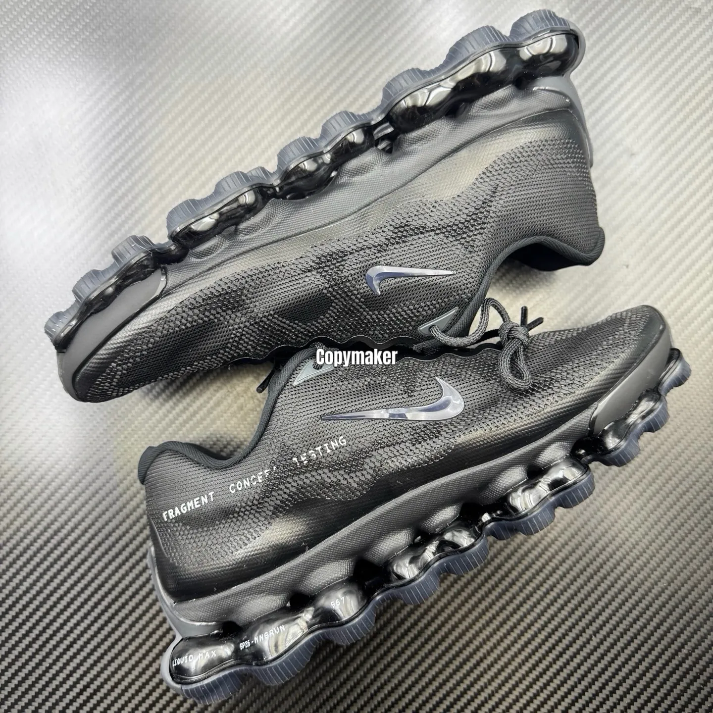 【618新品】 NK x Fragment AIR LIQUID MAX 復古減震氣墊慢跑鞋休閒鞋運動鞋 黑色