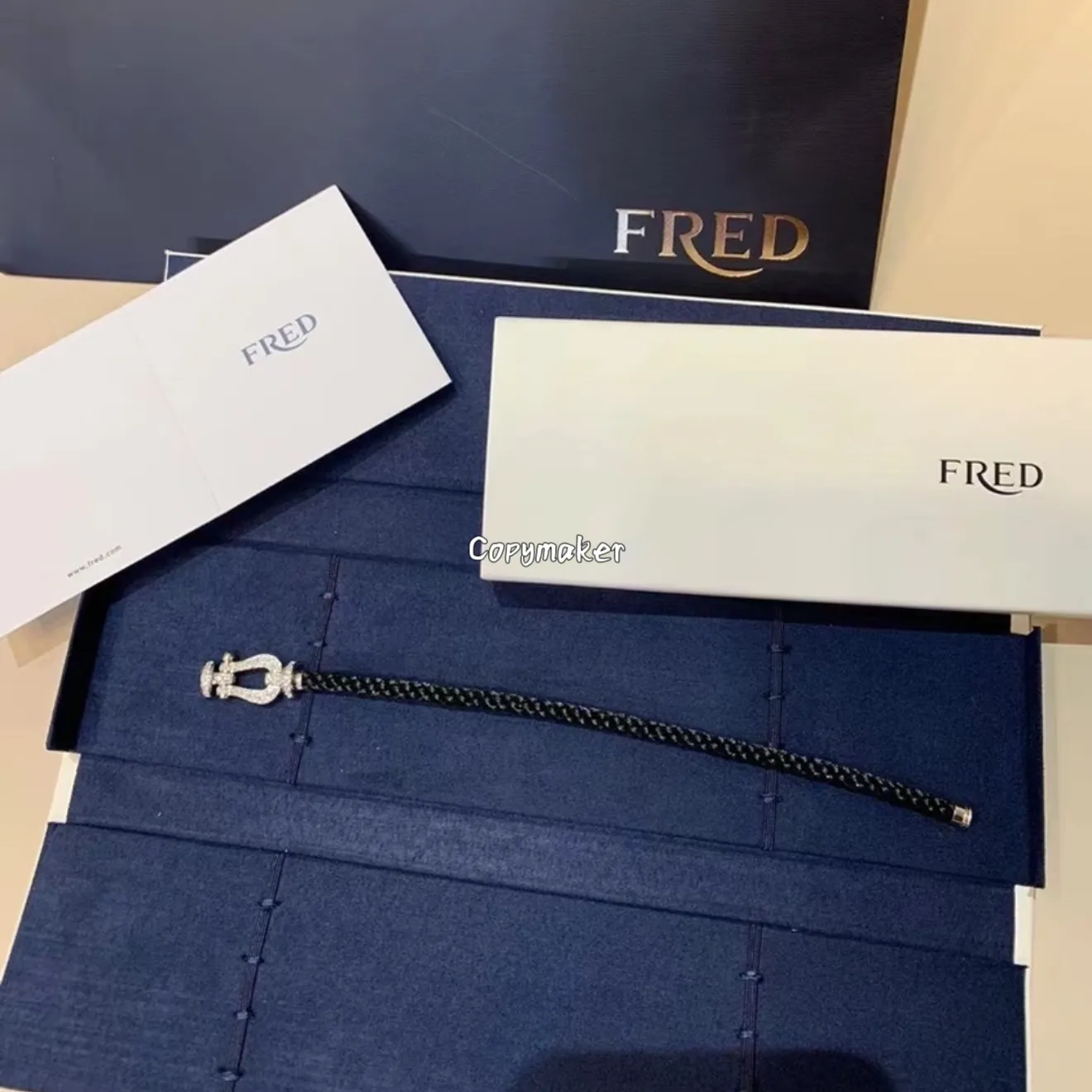 【現貨】FRED 22SS FORCE10  馬蹄扣 手鍊手環 尼龍繩 鈦鋼手環 黑白熊貓