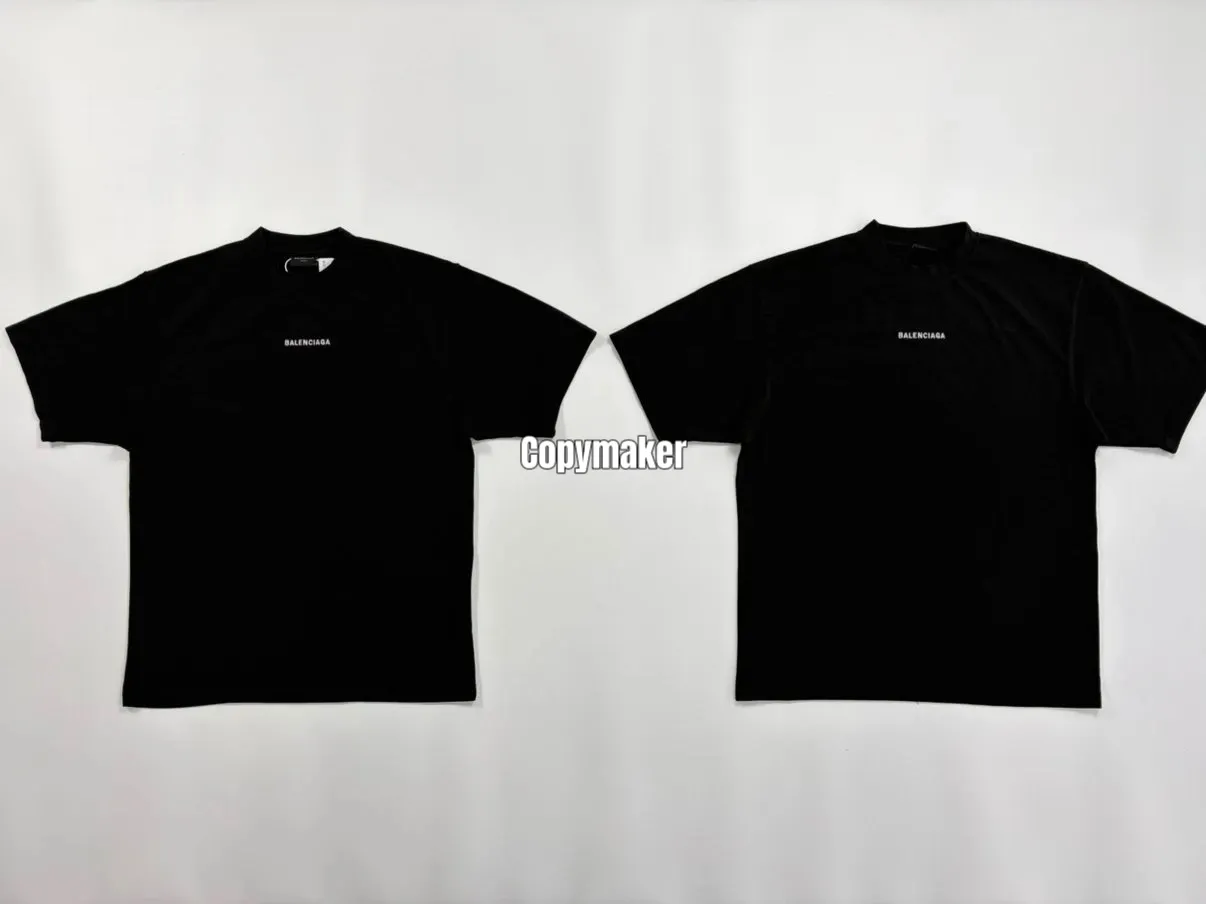 【618新品】【過驗】巴黎 BLC 26SS 胸口刺繡小logo 背後大logo 短袖T恤 黑色/米白