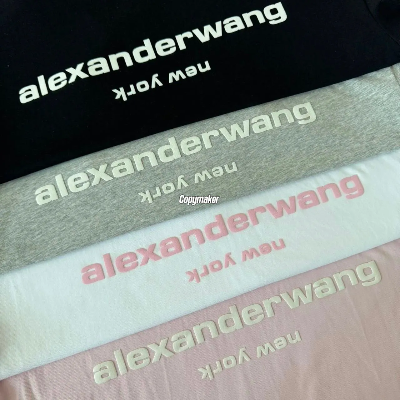 【預售】Alexander Wang 26SS 經典logo發泡印花字母 短袖T恤 四色