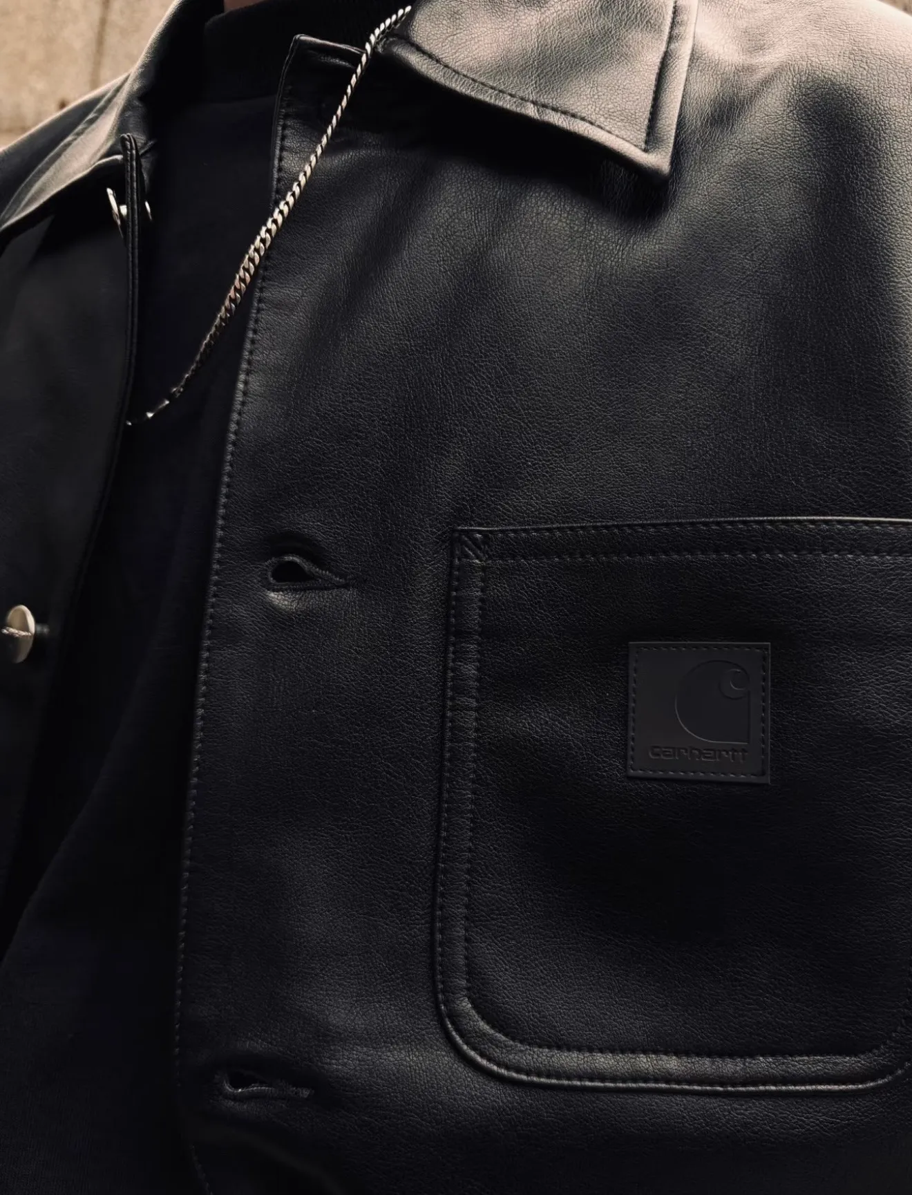 【預售】【特價】Carhartt WIP SS25 Michigan Jacket 人造皮皮革多口袋衝鋒衣夾克外套皮衣