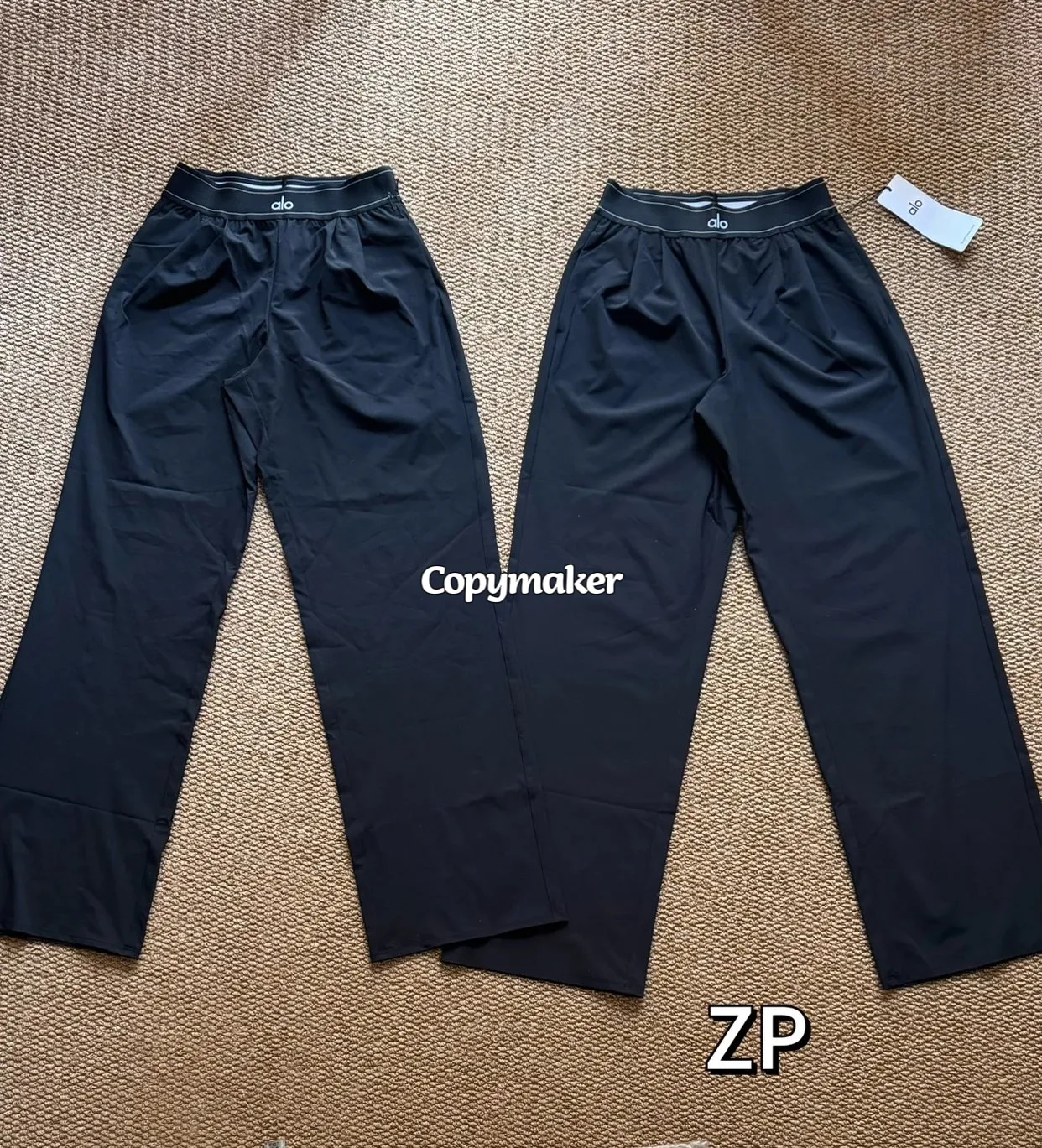 【現貨】alo yoga Suit Up TROUSER 經典字母logo 彈力吸濕排汗 運動褲休閒褲長褲 黑色