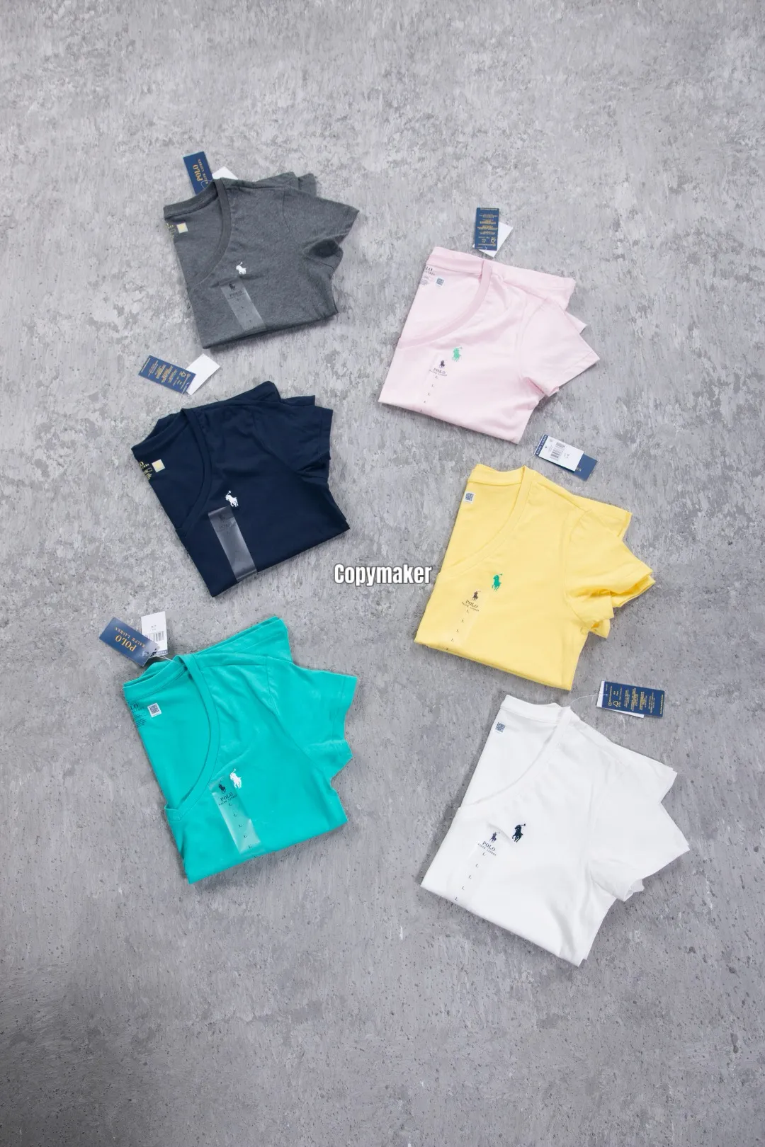 【618新品】Ra1ph Lauren Polo 小馬刺繡 簡約素色 V領短袖T恤 女款 六色