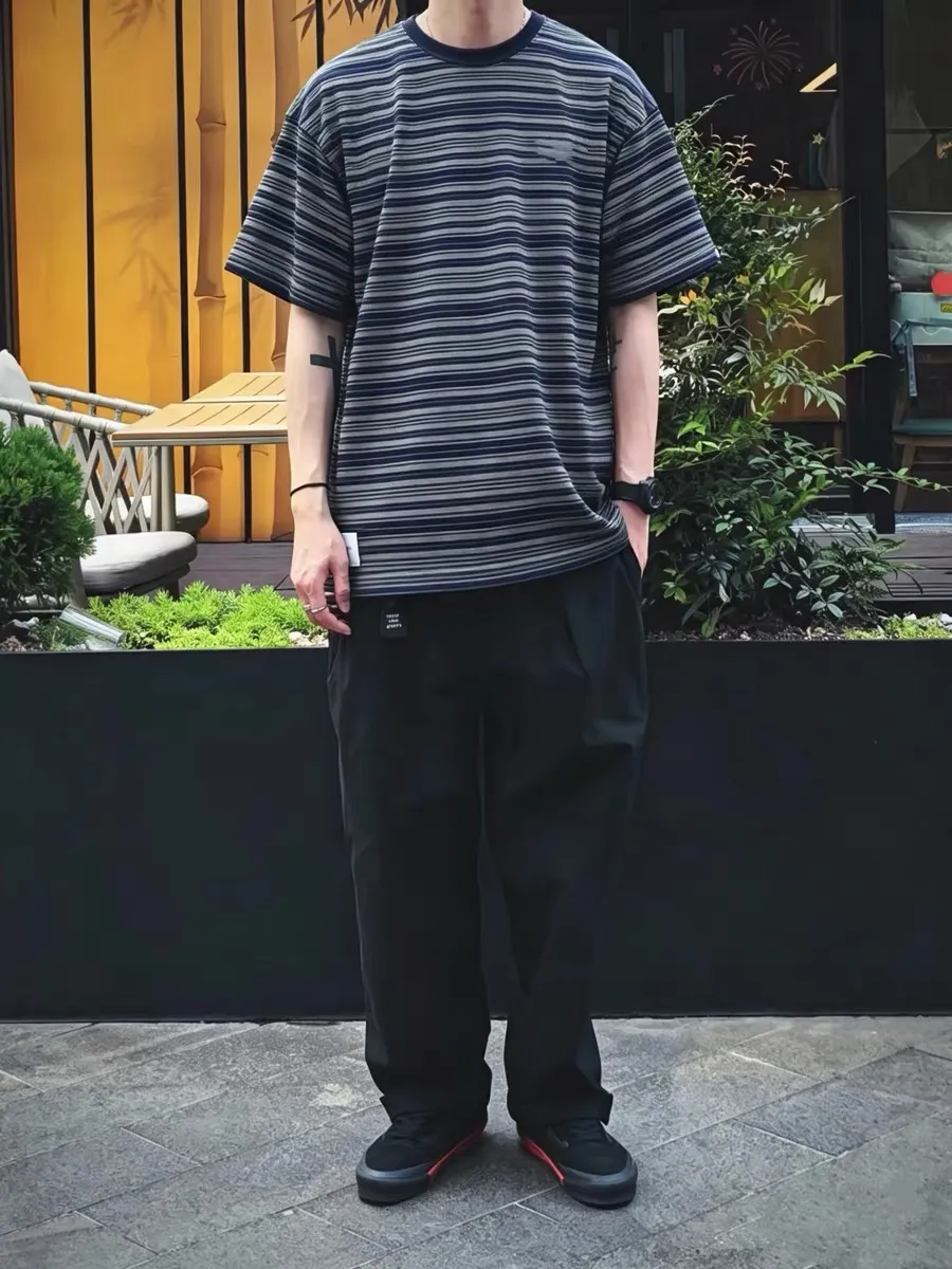【618新品】WTAPS SS26 BDY 01 拼色條紋 後背小刺繡logo 重磅簡約短袖T恤 二色