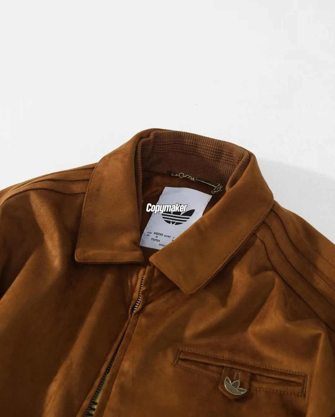 【預售】AD originals 26SS Leather Jacket 復古條紋 麂皮拉鍊夾克外套