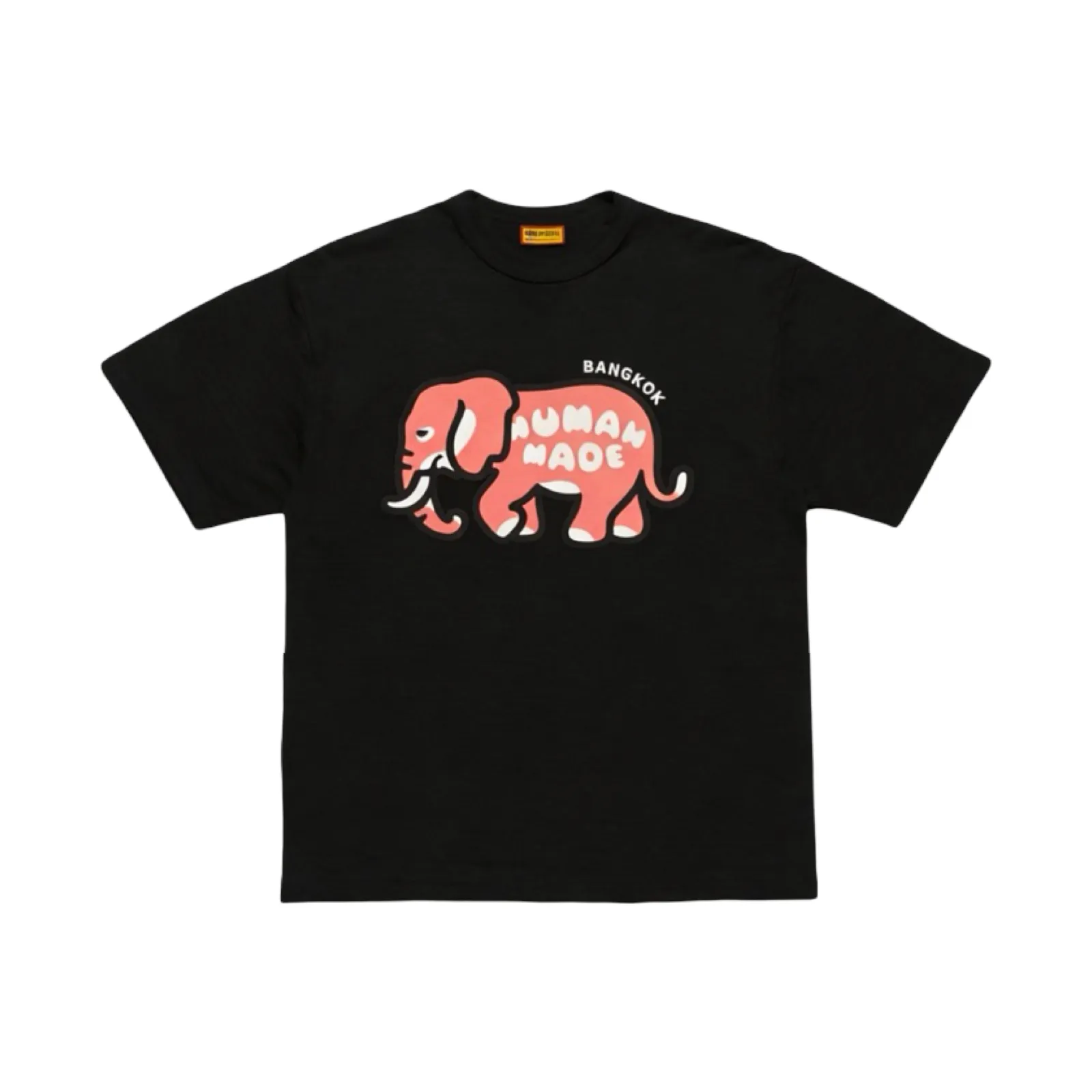 【預售】Human Made 26SS 曼谷開幕限定 粉色大象 竹節棉 短袖T恤 黑/白