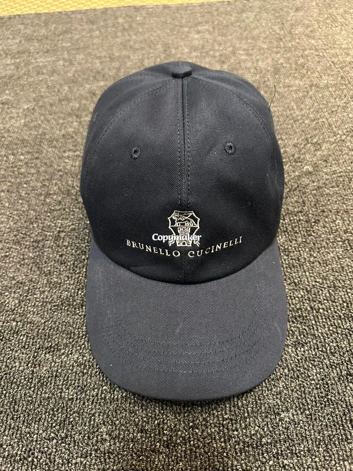 【預售】【過驗】Brunello Cucinelli 徽章字母刺繡 老帽鴨舌帽帽子棒球帽 BC 深藍色