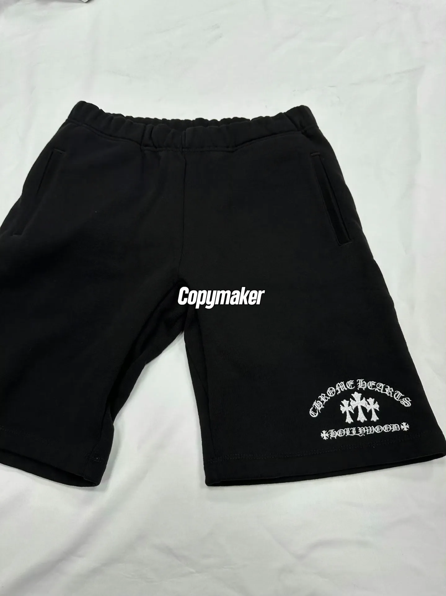【現貨】Chrome Hearts 24FW 三十字架刺繡字母logo 重磅純棉短褲休閒褲 CH克羅心