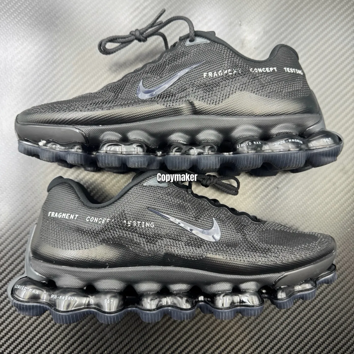 【618新品】 NK x Fragment AIR LIQUID MAX 復古減震氣墊慢跑鞋休閒鞋運動鞋 黑色