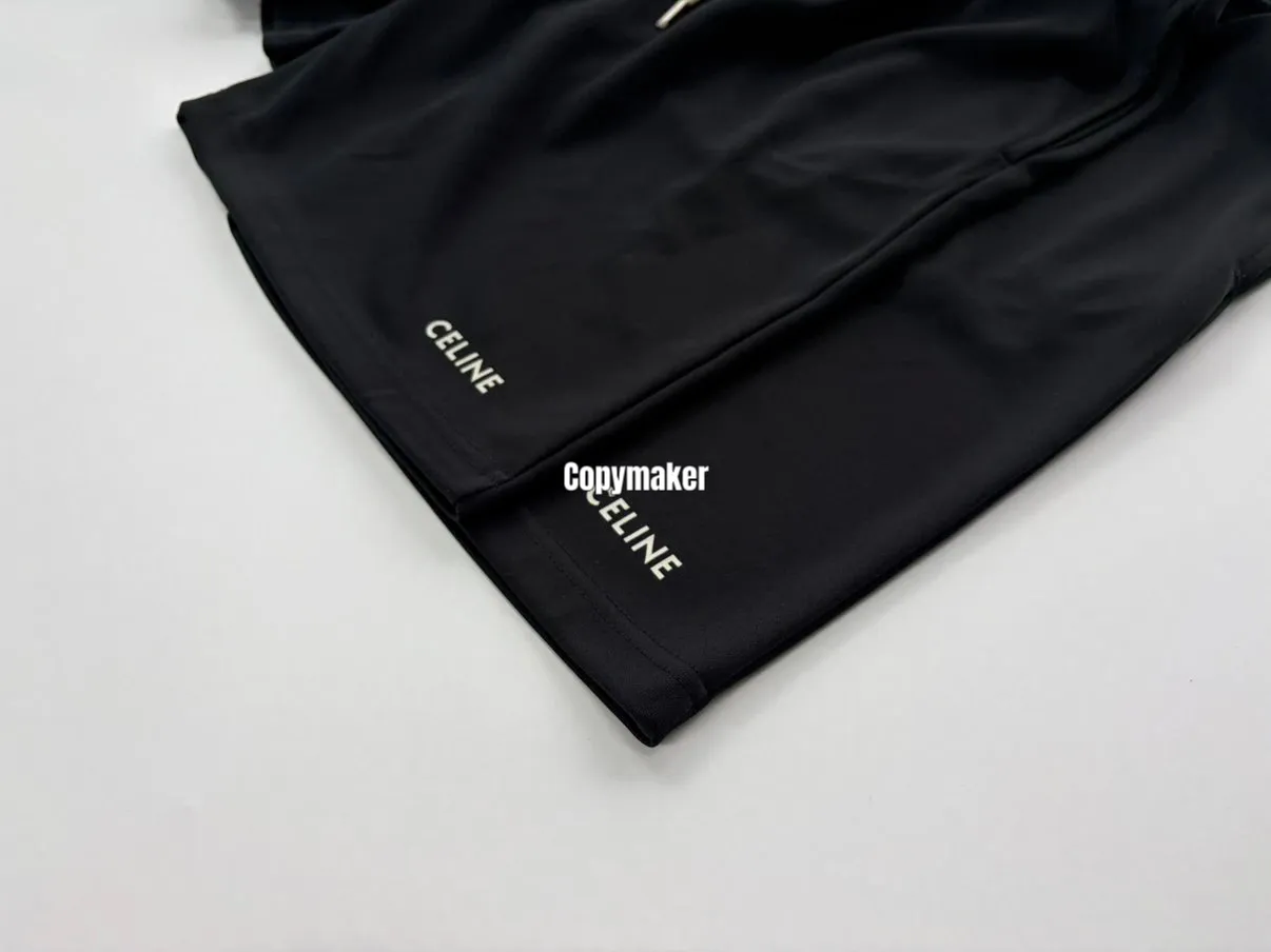 【618新品】【過驗】CELIN 26SS 小logo 簡約素色 透氣排汗 短褲休閒褲 黑色