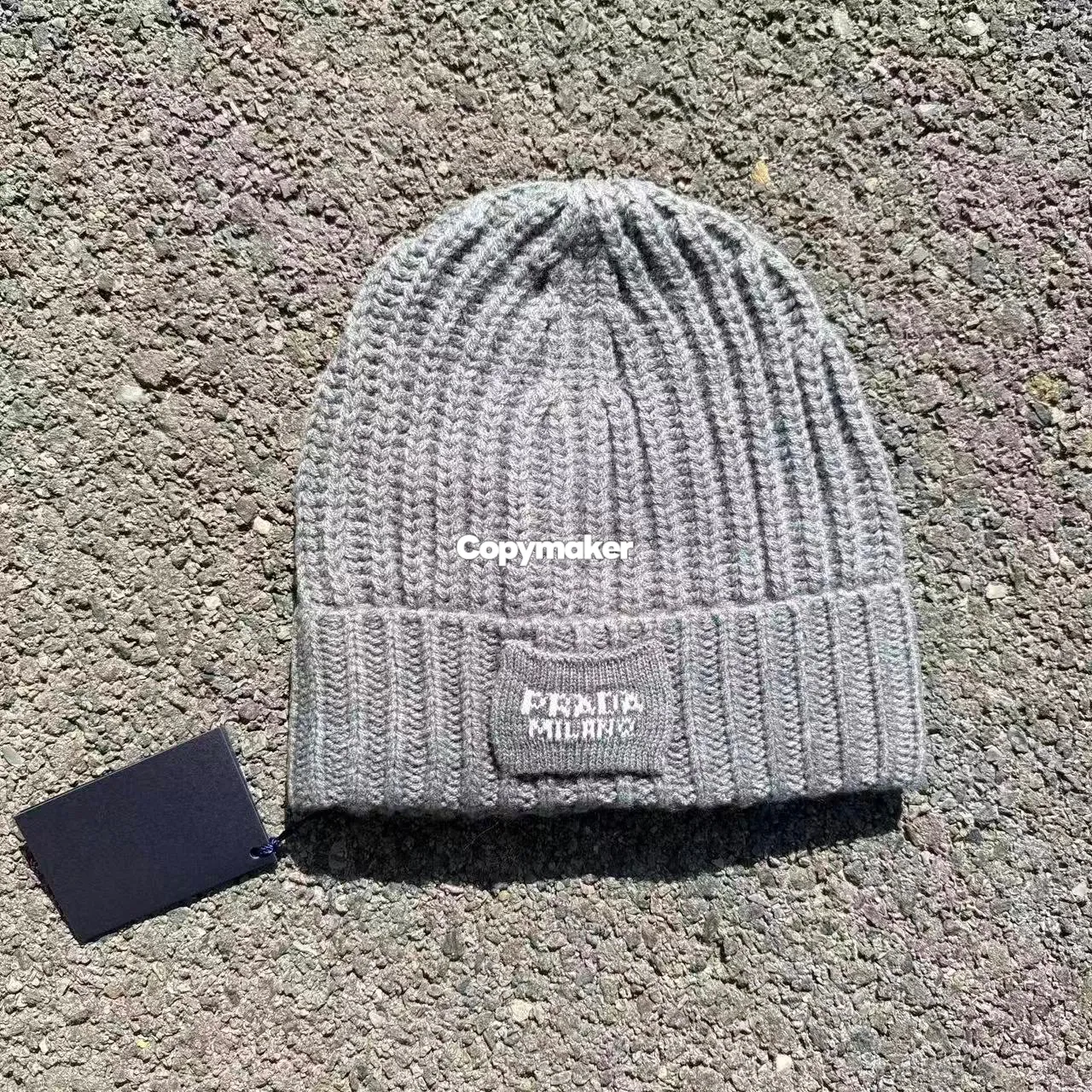 【預售】【雙11新品】PRA 24FW 字母logo 簡約 羊毛混紡 針織 毛帽冷帽帽子 灰色