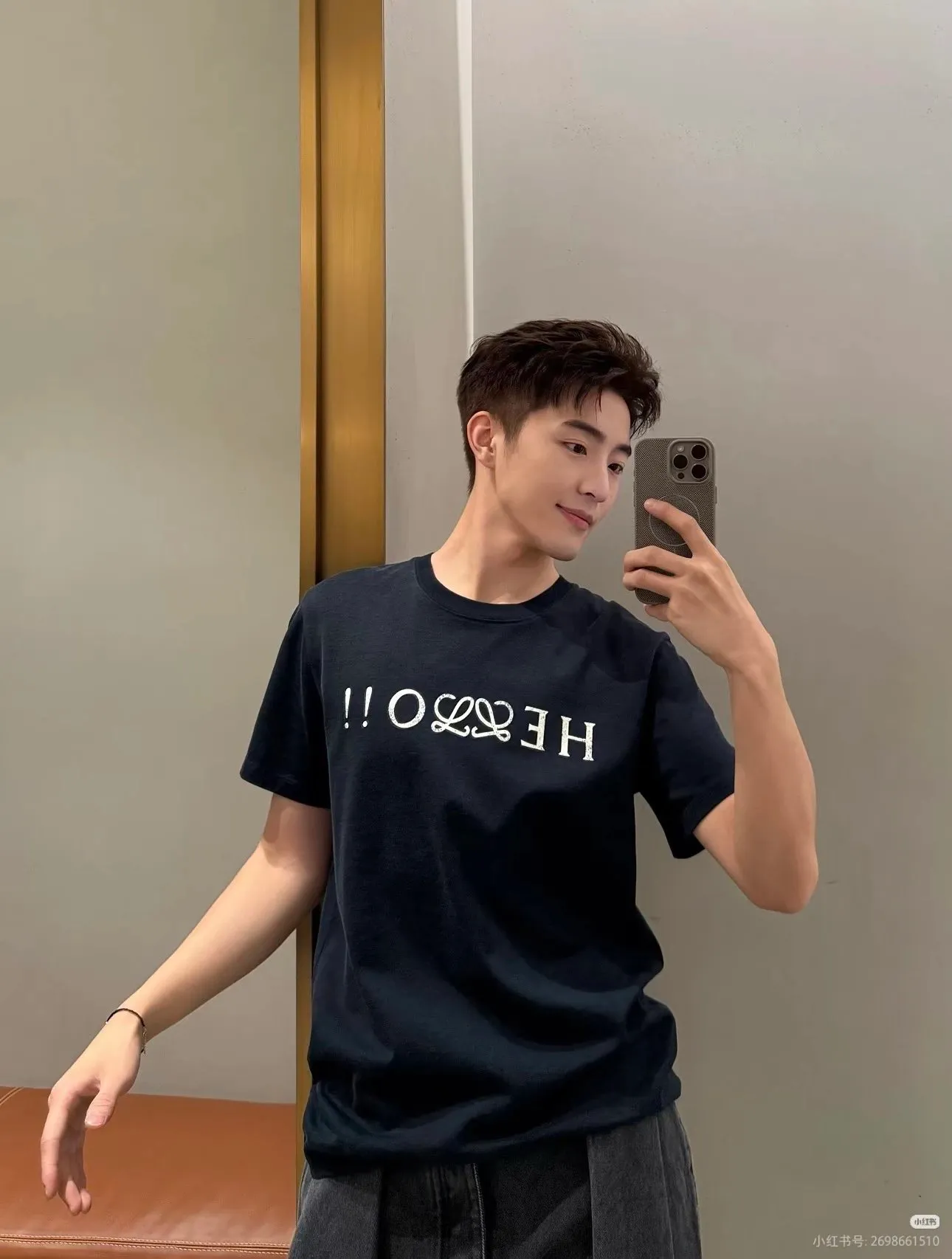 【預售】LOWE 26SS 春夏系列 胸口經典幾何logo 簡約 水洗短袖T恤
