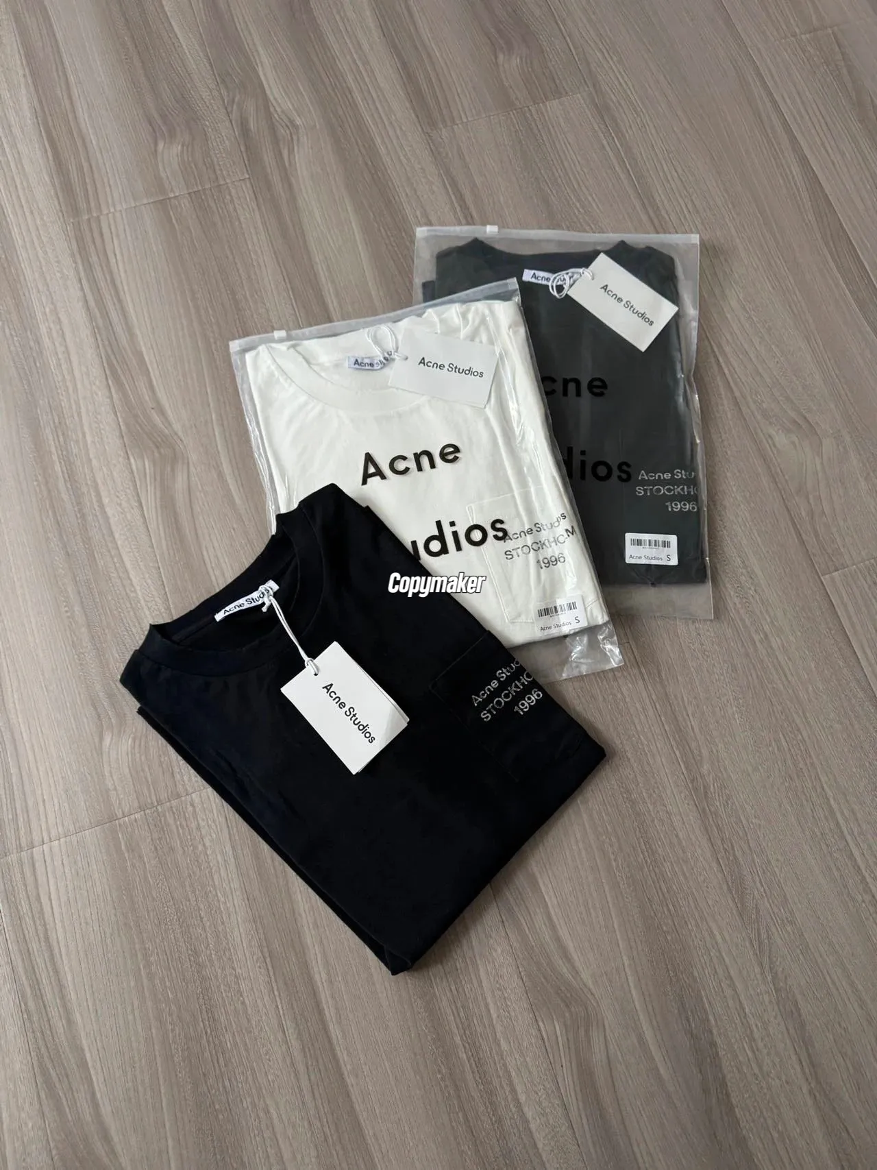 【預售】Acne Studios 26SS 口袋字母水洗做舊 圓領純棉短袖T恤 三色