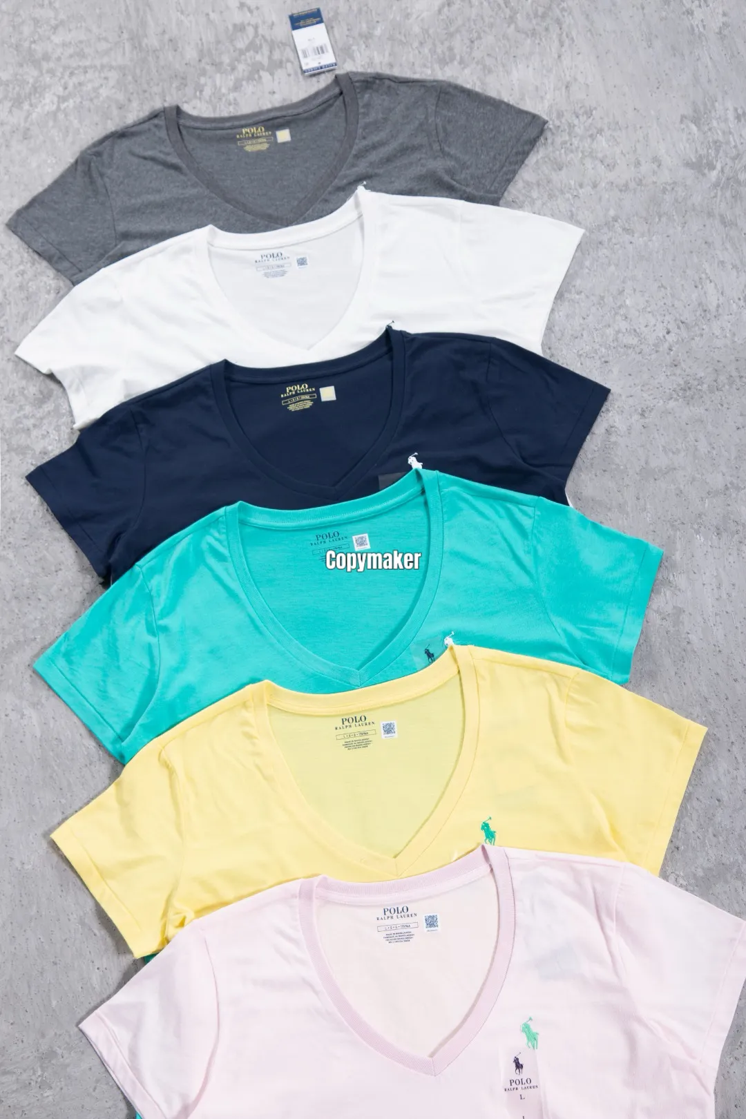 【618新品】Ra1ph Lauren Polo 小馬刺繡 簡約素色 V領短袖T恤 女款 六色