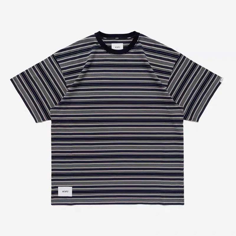【618新品】WTAPS SS26 BDY 01 拼色條紋 後背小刺繡logo 重磅簡約短袖T恤 二色
