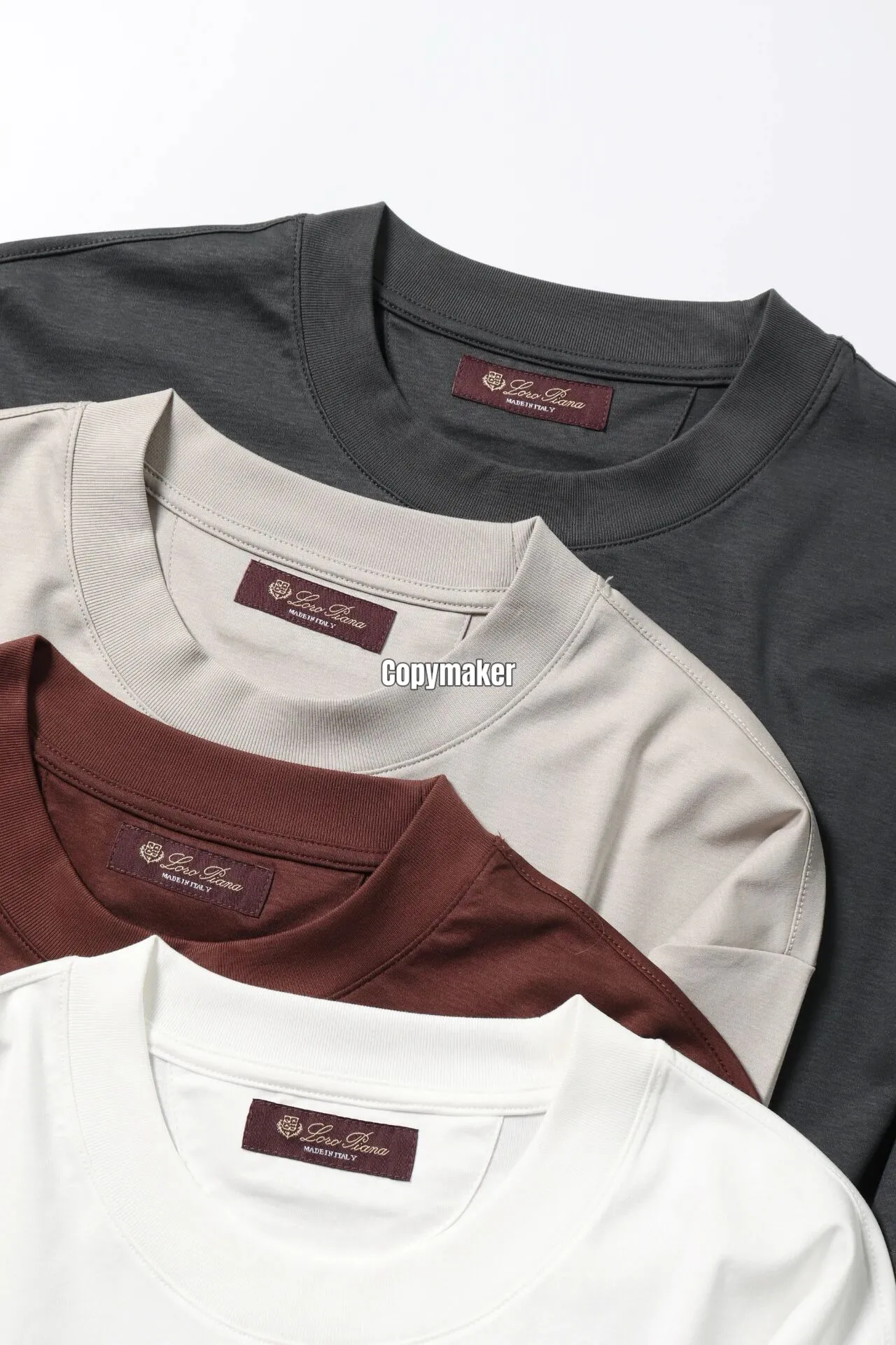 【預售】Loro Piana 後領刺繡 簡約素色 桑蠶絲涼感 短袖T恤 四色 高端品牌