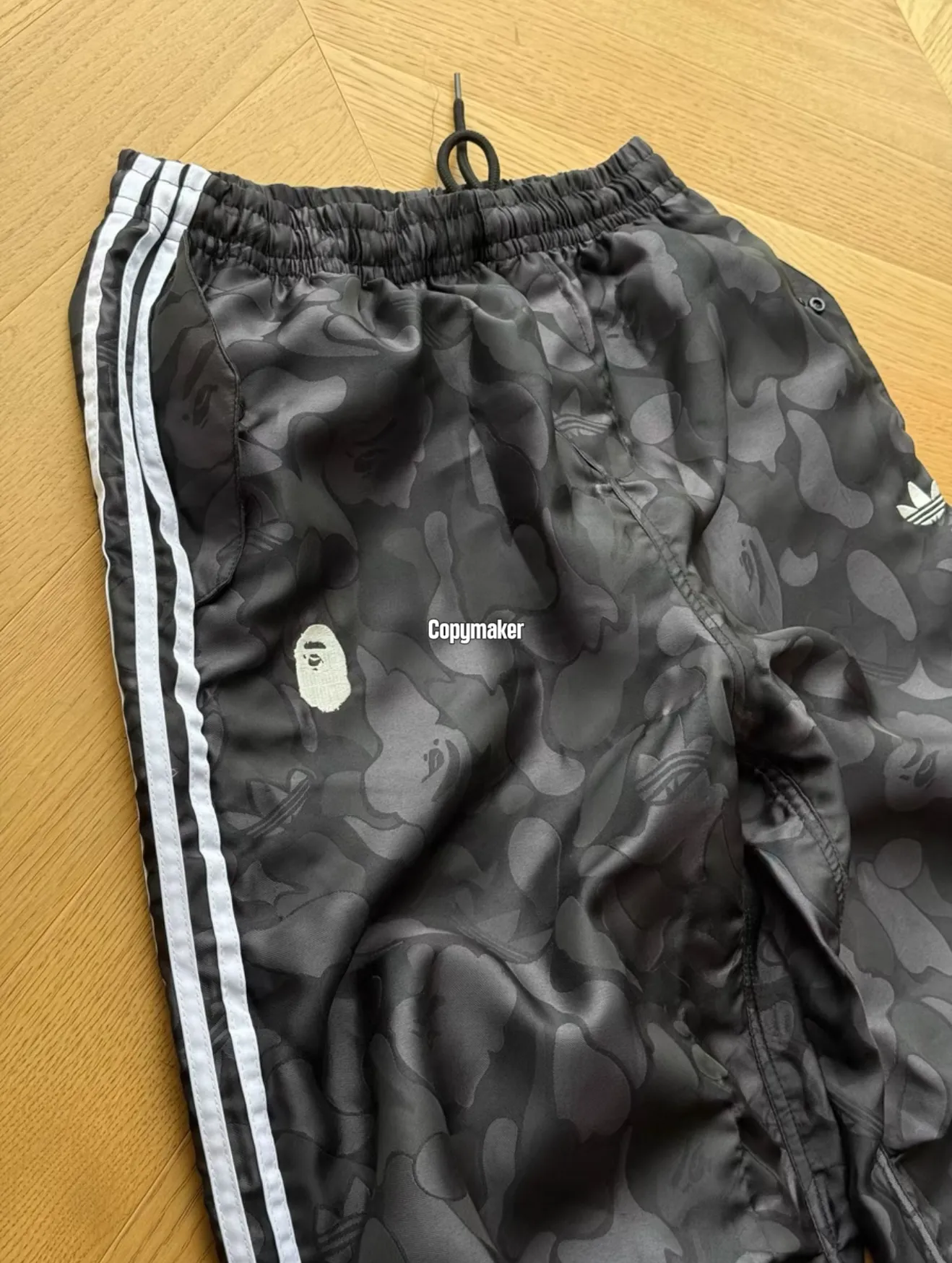 【618新品】BAPE x AD originals 26SS 聯名 迷彩梭織長褲休閒褲褲子寬褲 黑灰