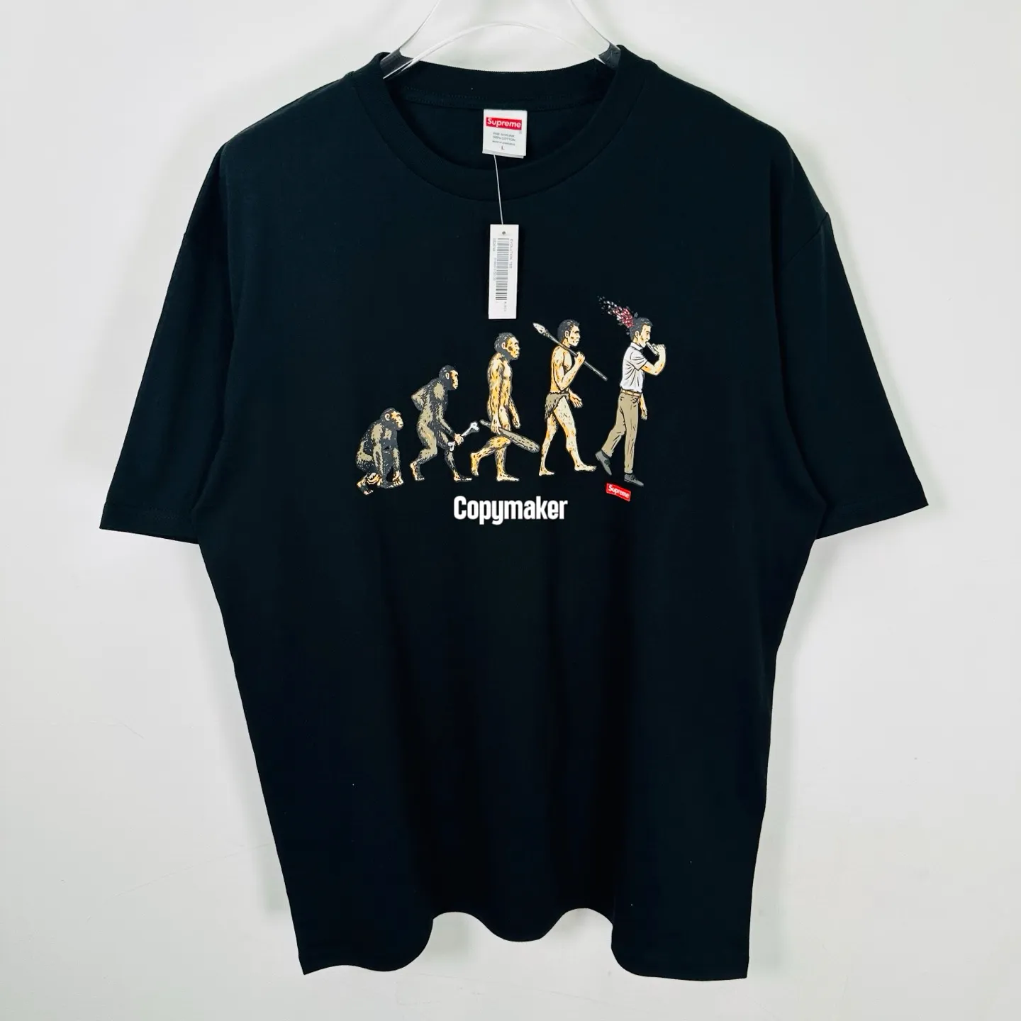 【預售】Sup SS26 WEEK1 Evolution Tee 人類進化圖像印花 短袖T恤 黑/白
