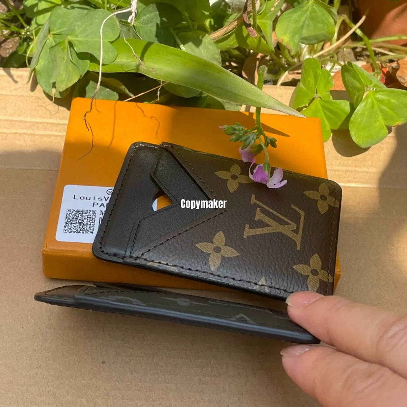 【618新品】1V Monogram 壓紋經典老花logo字母 磁吸 拼接牛皮 卡套卡夾卡包 三色