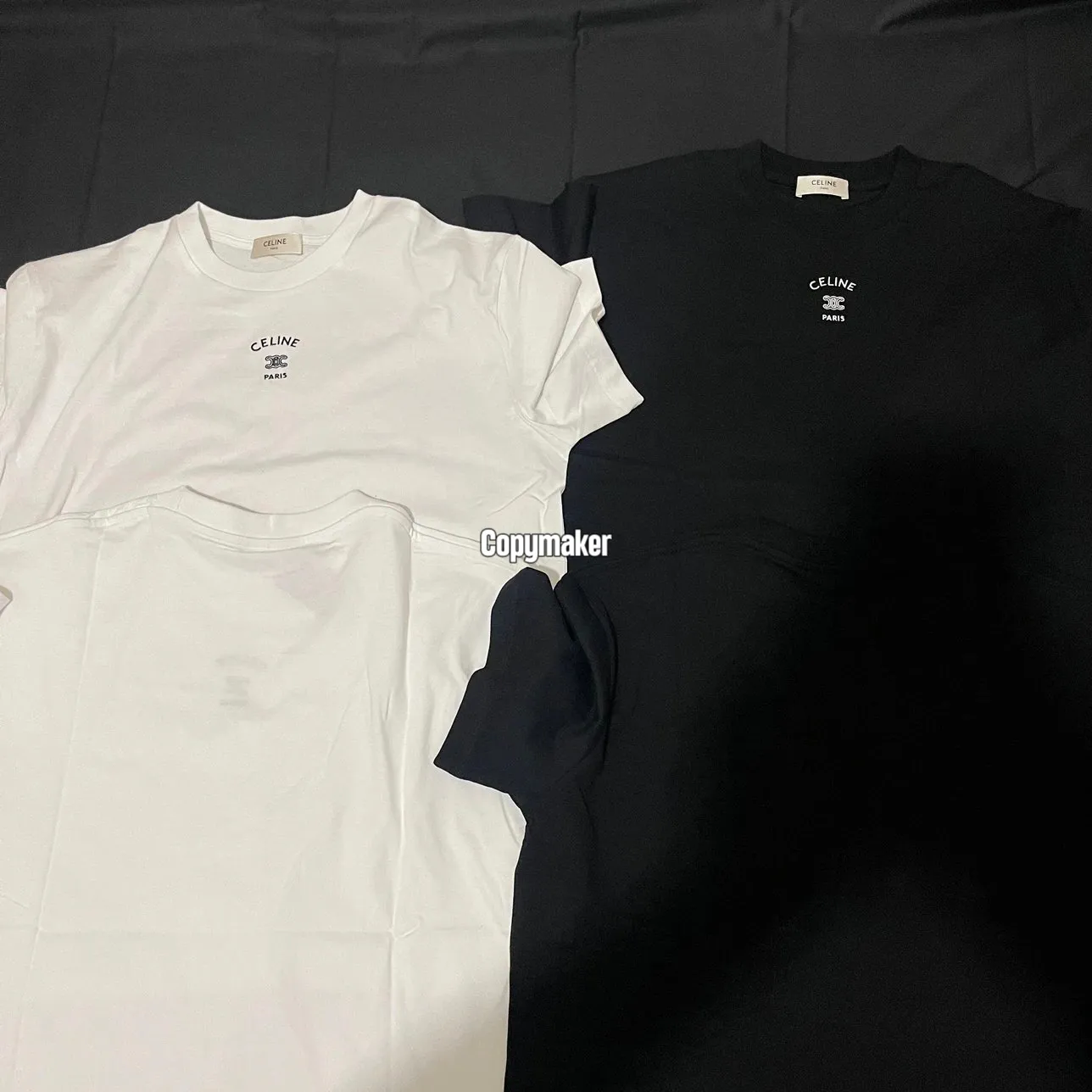 【預售】CELIN 26SS 凱旋門刺繡logo 素色 簡約素色短袖T恤 黑色/白色