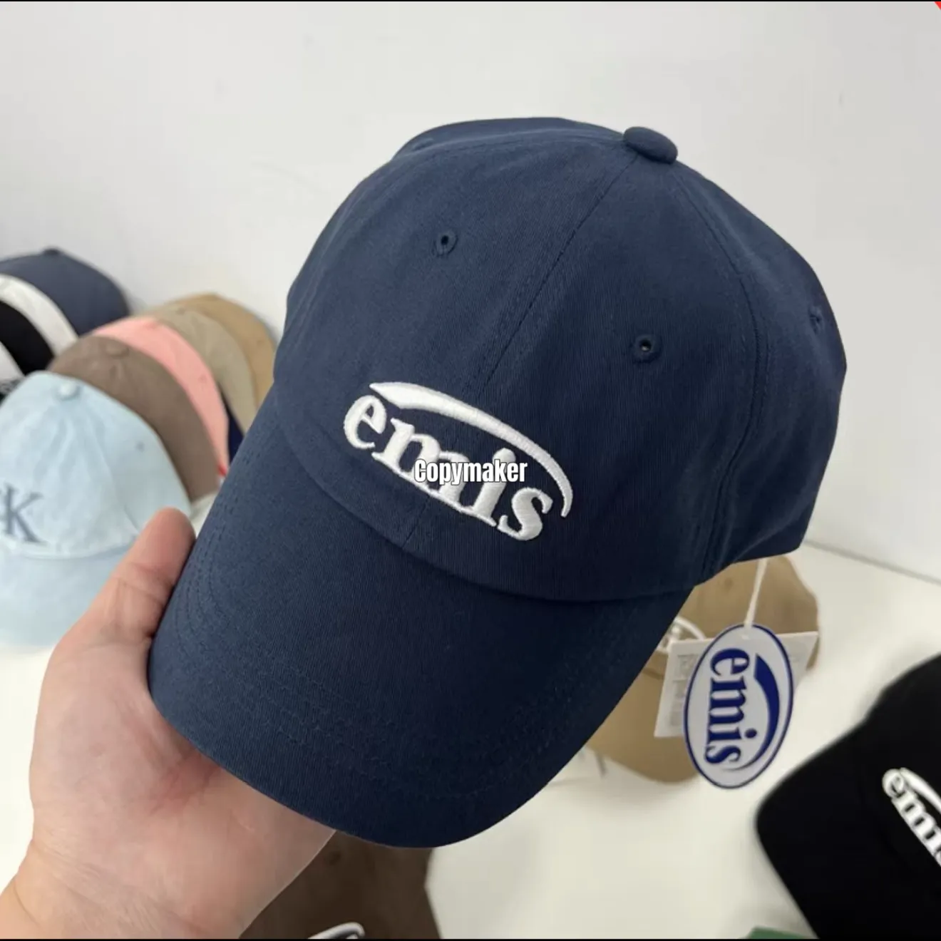 【預售】emis 經典刺繡logo 老帽鴨舌帽帽子棒球帽 韓潮 七色