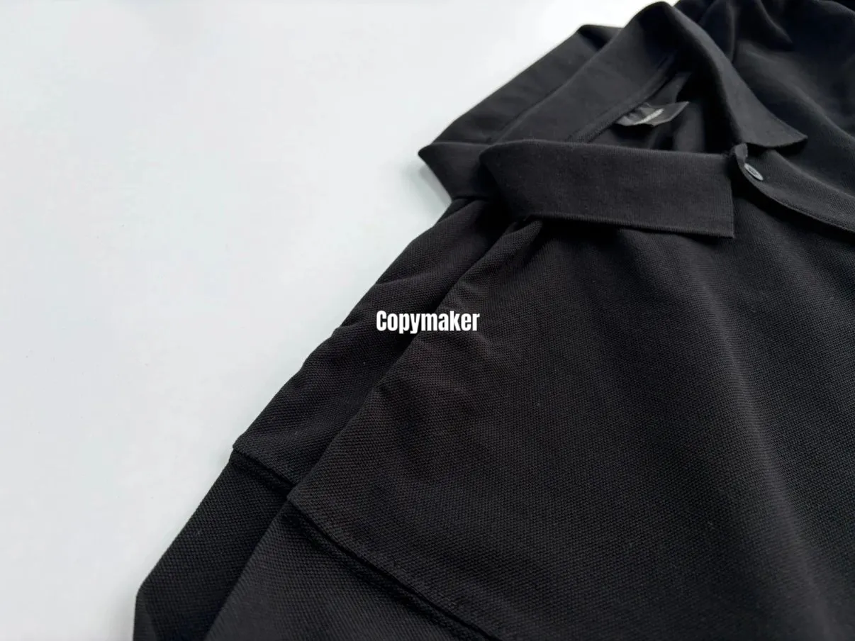 【618新品】【過驗】巴黎 BLC 26SS Loop Sport 單環循環刺繡logo Polo衫短袖T恤 黑色