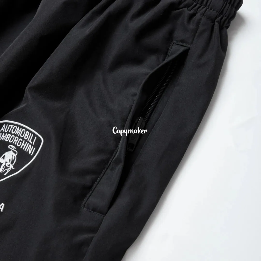 【預售】巴黎 BLC 25SS x Lamborghini 聯名 車標刺繡logo 尼龍直筒休閒褲運動褲長褲 Baggy