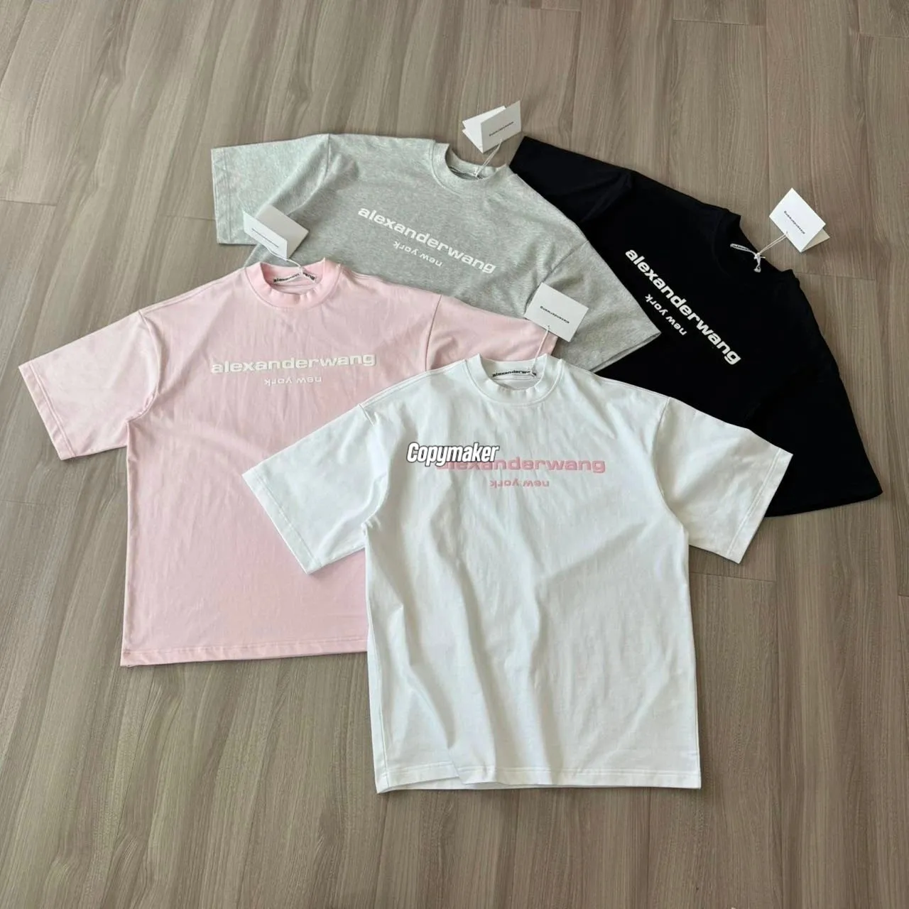 【預售】Alexander Wang 26SS 經典logo發泡印花字母 短袖T恤 四色