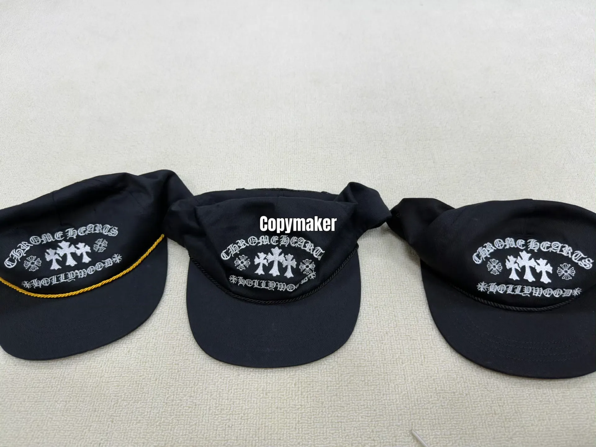 【預售】【過驗】Chrome Hearts 三十字架梵文刺繡 鍍銀 CH 克羅心 鴨舌帽棒球帽老帽 黑色