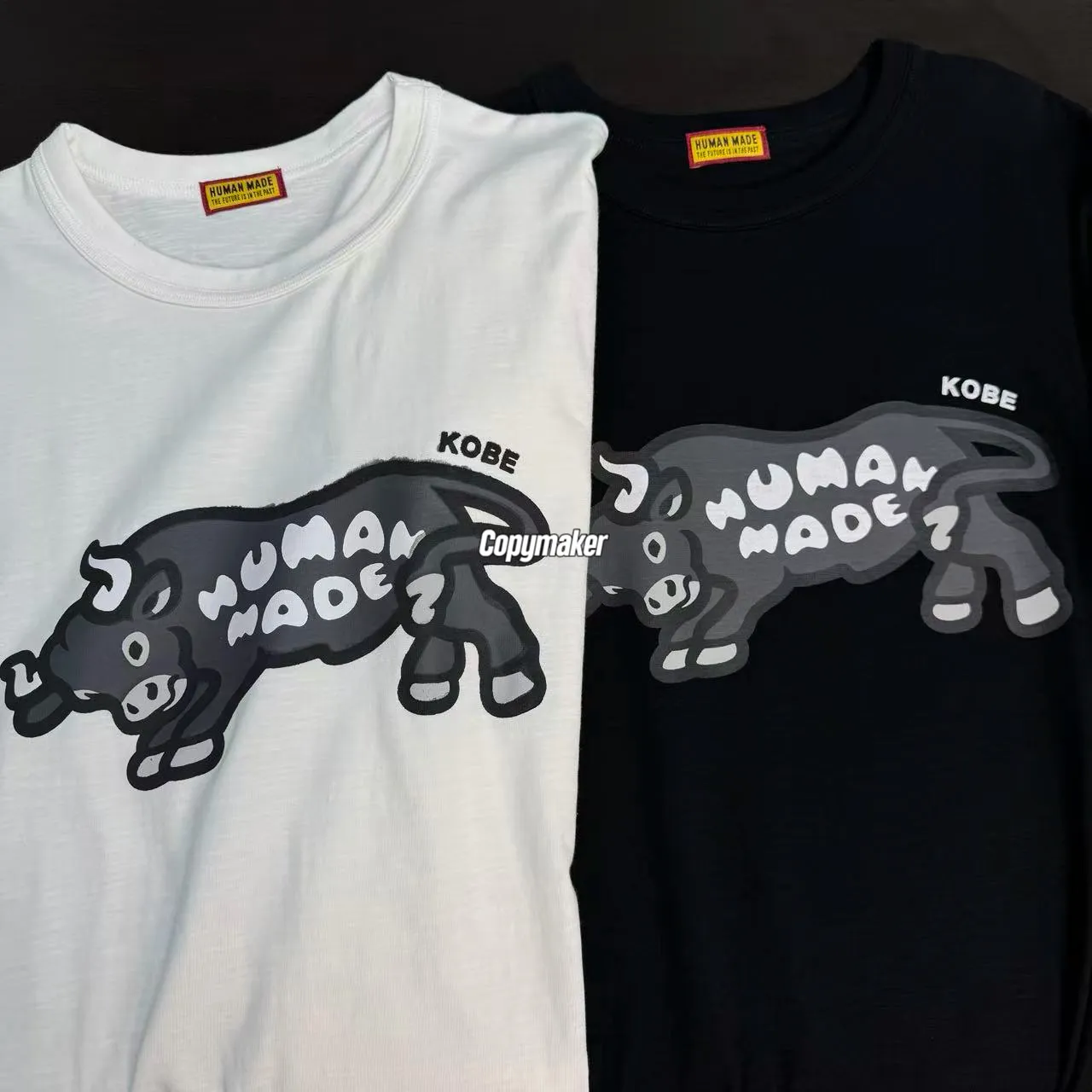 【預售】Human Made 26SS 日本神戶開業限定 公牛動物j印花 竹節棉 短袖T恤 黑/白