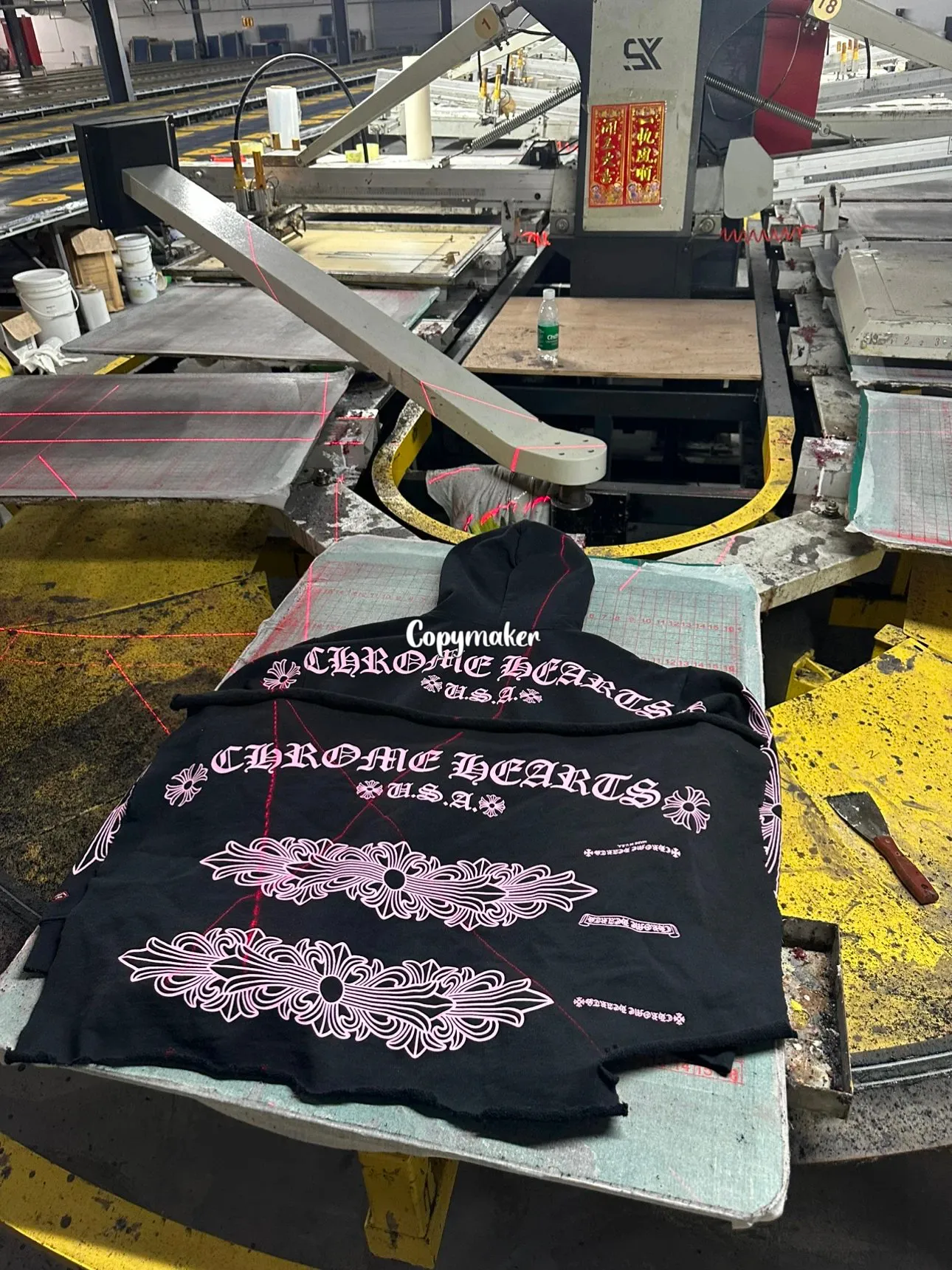 【預售】【雙11福利】Chrome Hearts 23FW 粉色十字花梵文字母 連帽衛衣帽衫帽T 克羅心
