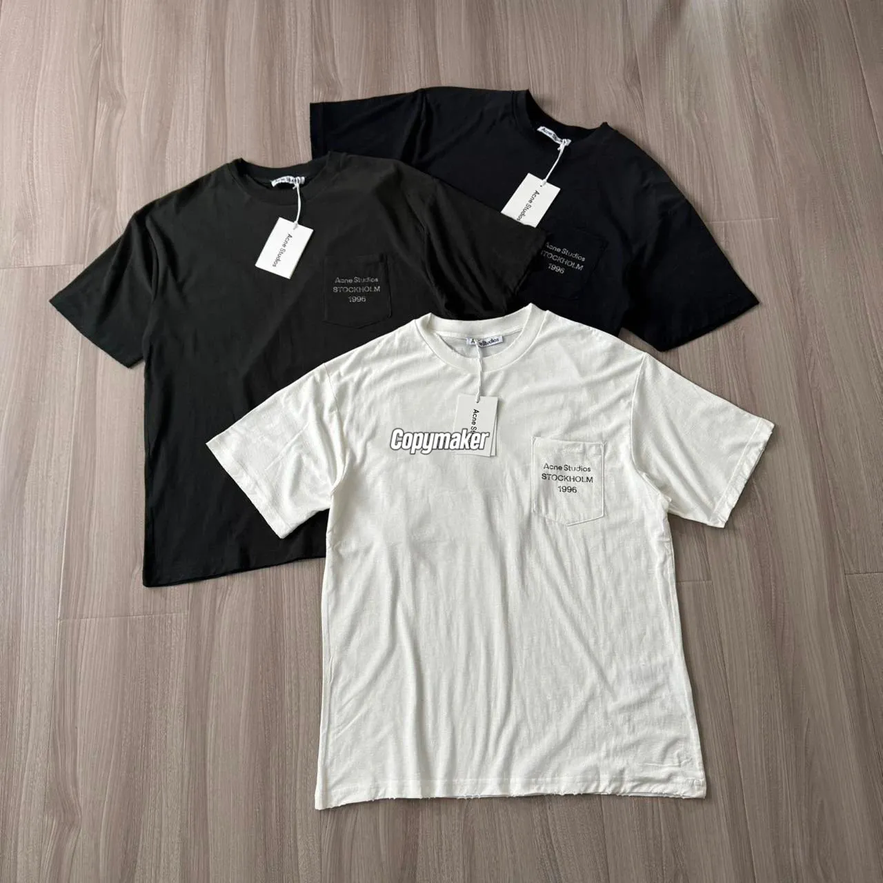 【預售】Acne Studios 26SS 口袋字母水洗做舊 圓領純棉短袖T恤 三色
