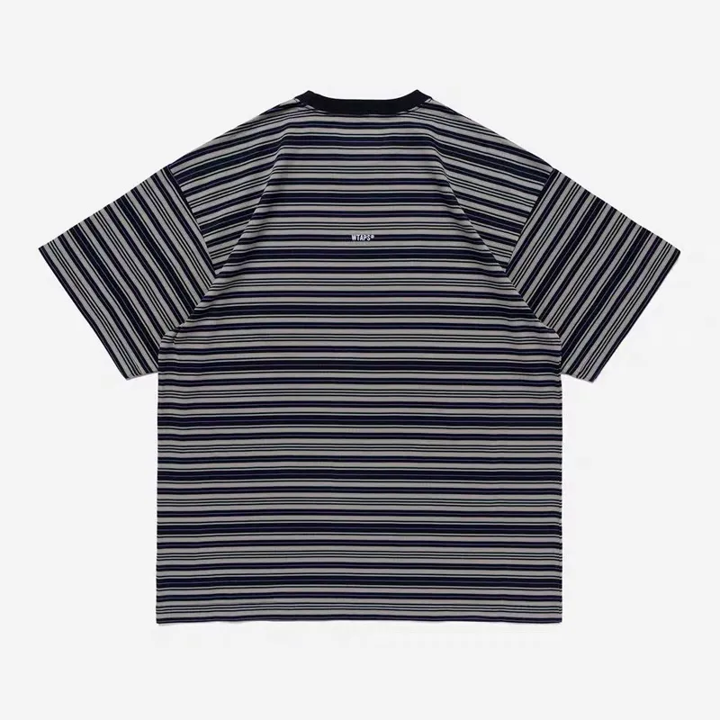 【618新品】WTAPS SS26 BDY 01 拼色條紋 後背小刺繡logo 重磅簡約短袖T恤 二色