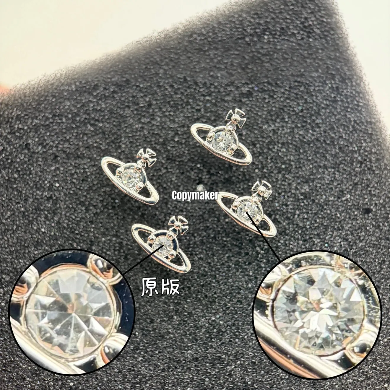 【現貨】【過驗】Viv1enne Westwood 土星星球 水鑽 耳環耳釘 西太后