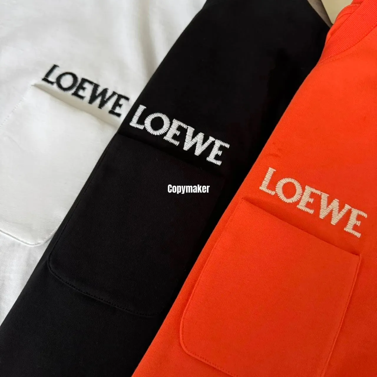 【預售】LOWE 26SS 春夏系列 口袋刺繡字母 簡約素色 短袖T恤 三色
