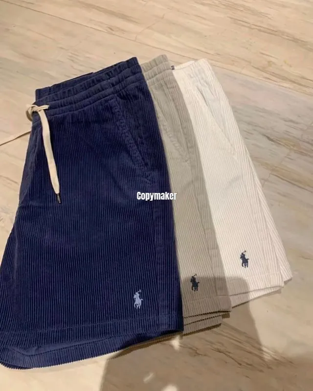【618新品】Ra1ph Lauren Polo 小馬刺繡 燈芯絨棉質短褲休閒短褲 老錢風 三色