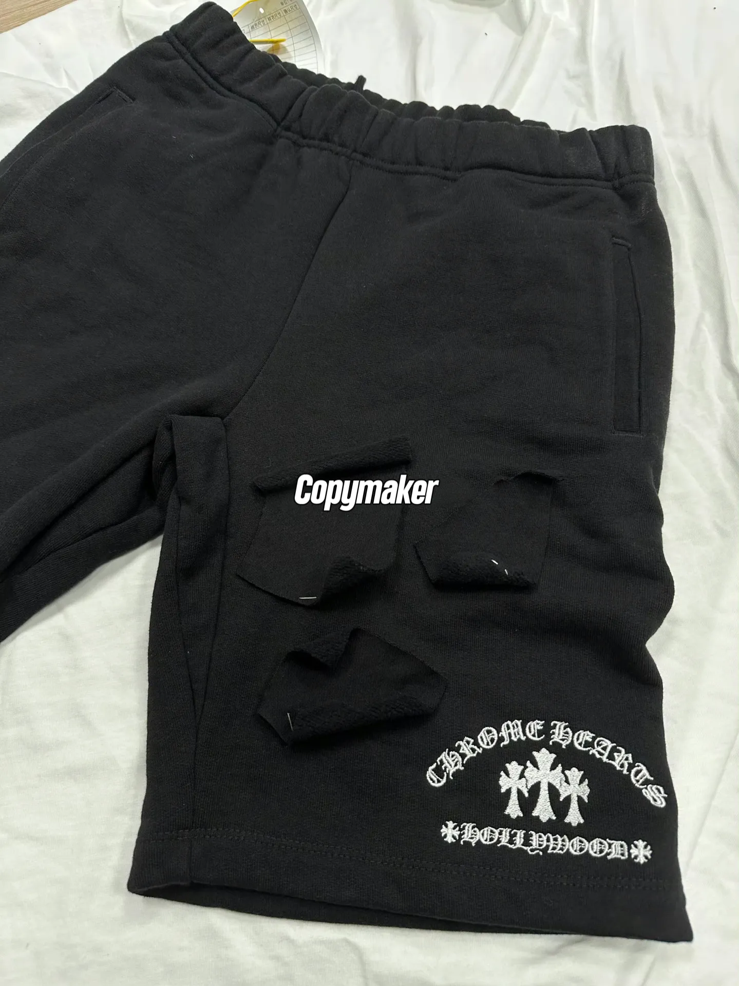 【現貨】Chrome Hearts 24FW 三十字架刺繡字母logo 重磅純棉短褲休閒褲 CH克羅心