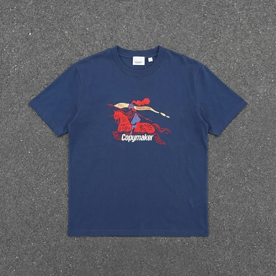 【預售】BR 26SS 馬年限定植絨印花騎士logo 毛巾刺繡 短袖T恤 藏青