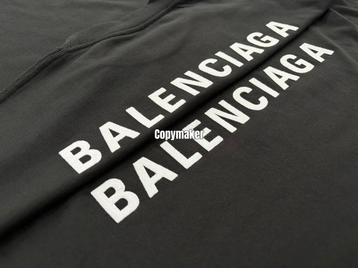 【618新品】【過驗】巴黎 BLC 26SS 胸口刺繡小logo 背後大logo 短袖T恤 黑色/米白