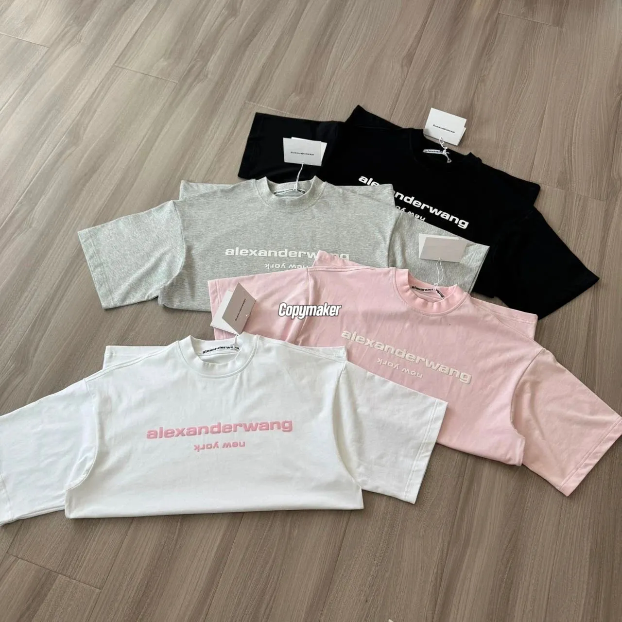 【預售】Alexander Wang 26SS 經典logo發泡印花字母 短袖T恤 四色