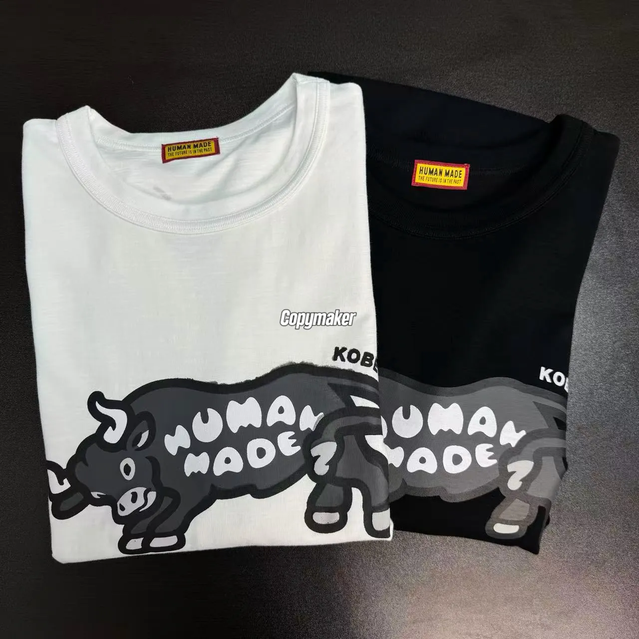 【預售】Human Made 26SS 日本神戶開業限定 公牛動物j印花 竹節棉 短袖T恤 黑/白