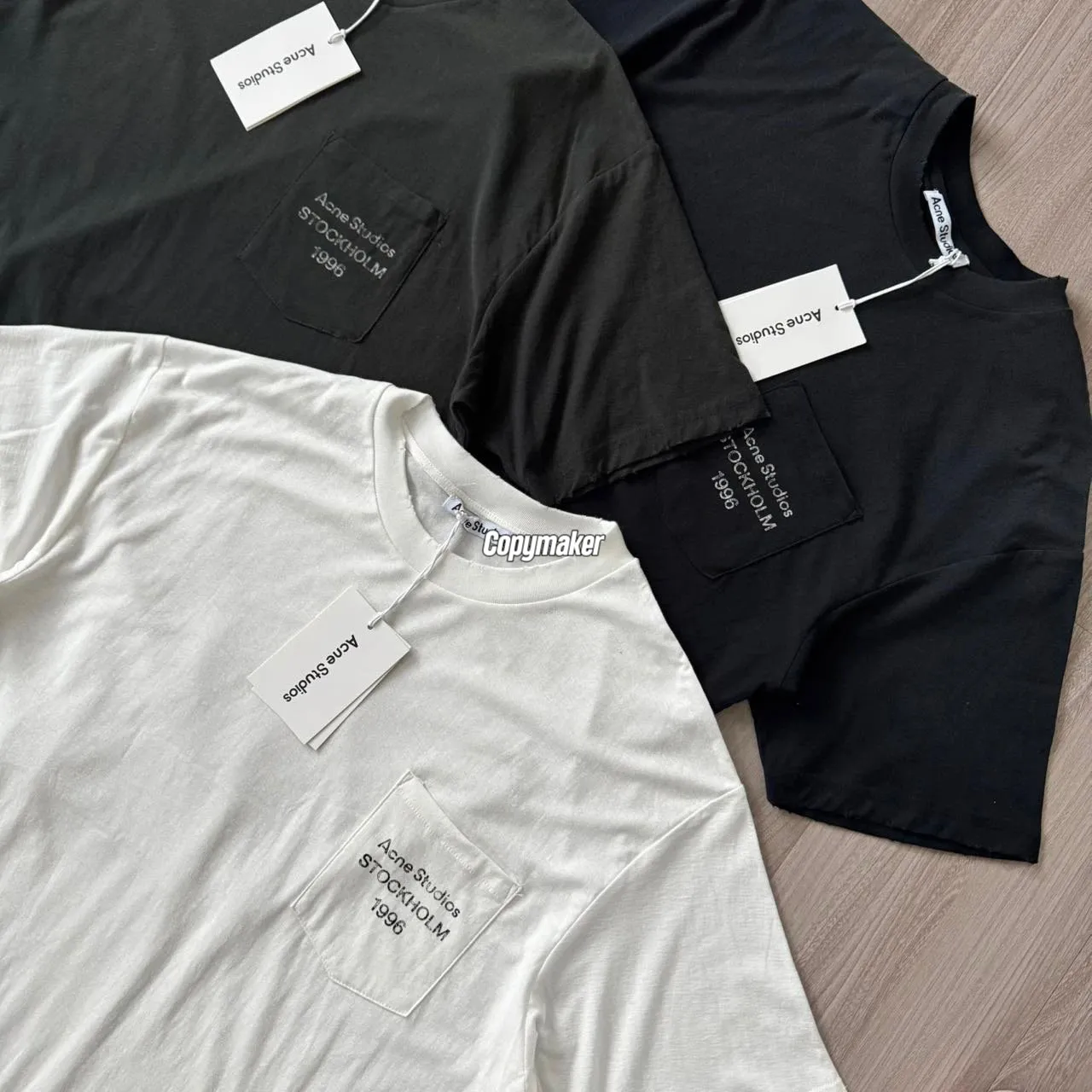 【預售】Acne Studios 26SS 口袋字母水洗做舊 圓領純棉短袖T恤 三色