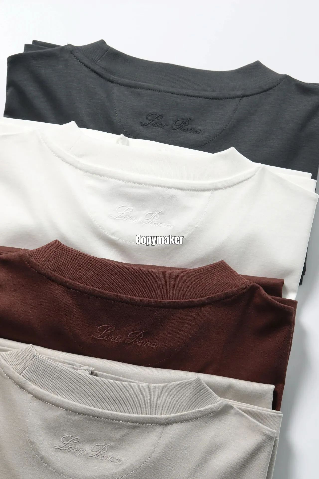 【預售】Loro Piana 後領刺繡 簡約素色 桑蠶絲涼感 短袖T恤 四色 高端品牌