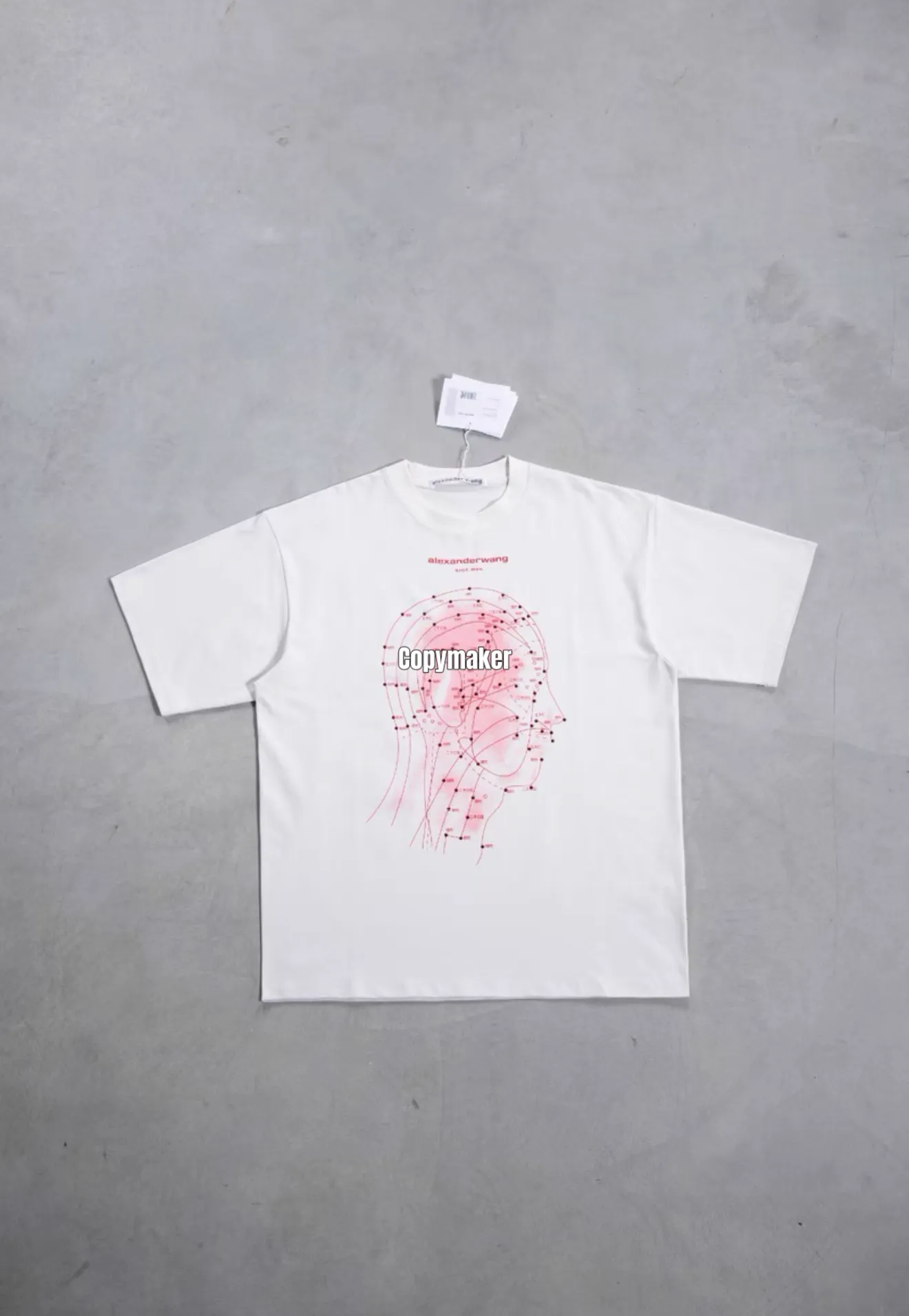 【預售】Alexander Wang 26SS eastern medicine tee 頭部穴道印花 水鑽字母 短袖T恤 黑/白