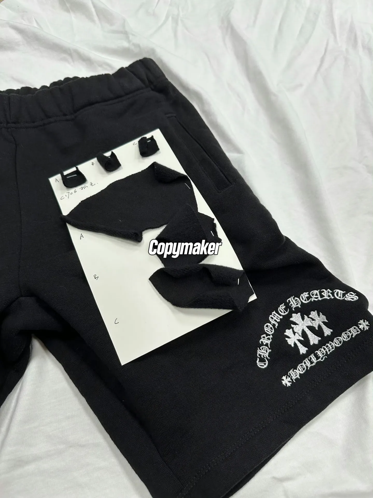 【現貨】Chrome Hearts 24FW 三十字架刺繡字母logo 重磅純棉短褲休閒褲 CH克羅心