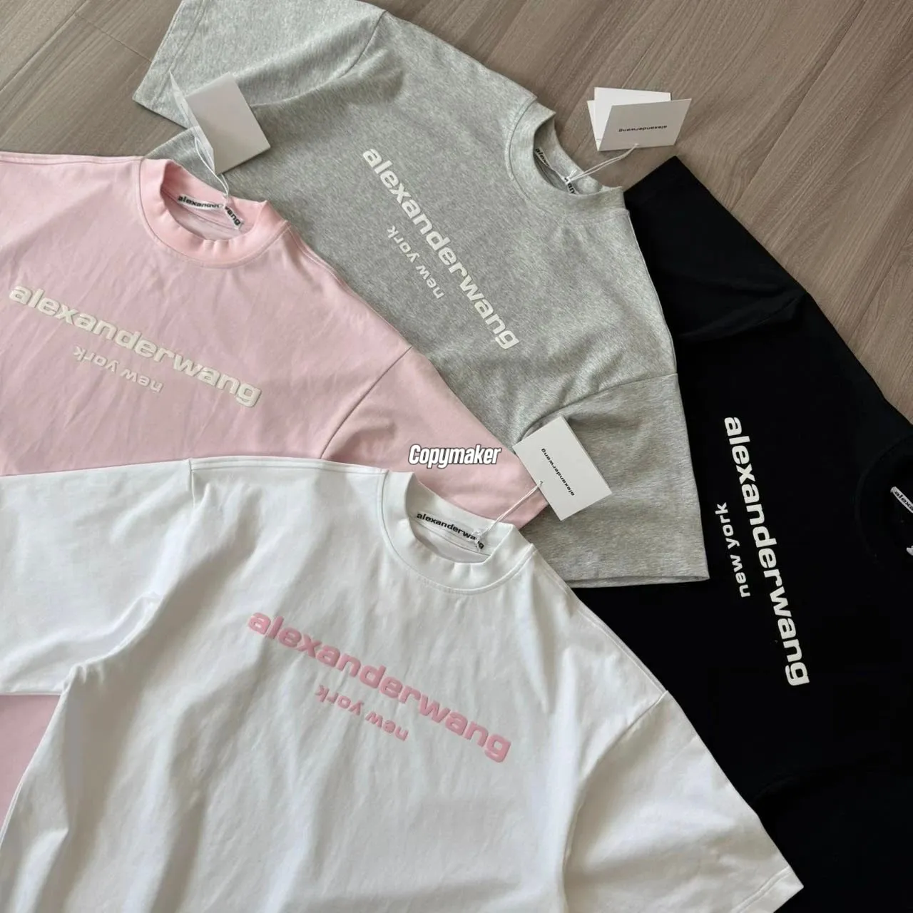 【預售】Alexander Wang 26SS 經典logo發泡印花字母 短袖T恤 四色
