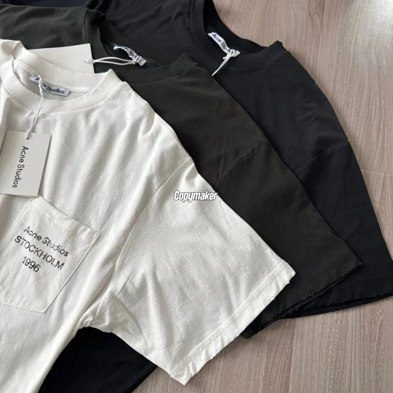 【預售】Acne Studios 26SS 口袋字母水洗做舊 圓領純棉短袖T恤 三色