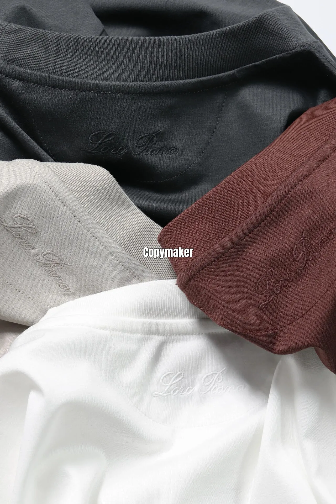【預售】Loro Piana 後領刺繡 簡約素色 桑蠶絲涼感 短袖T恤 四色 高端品牌