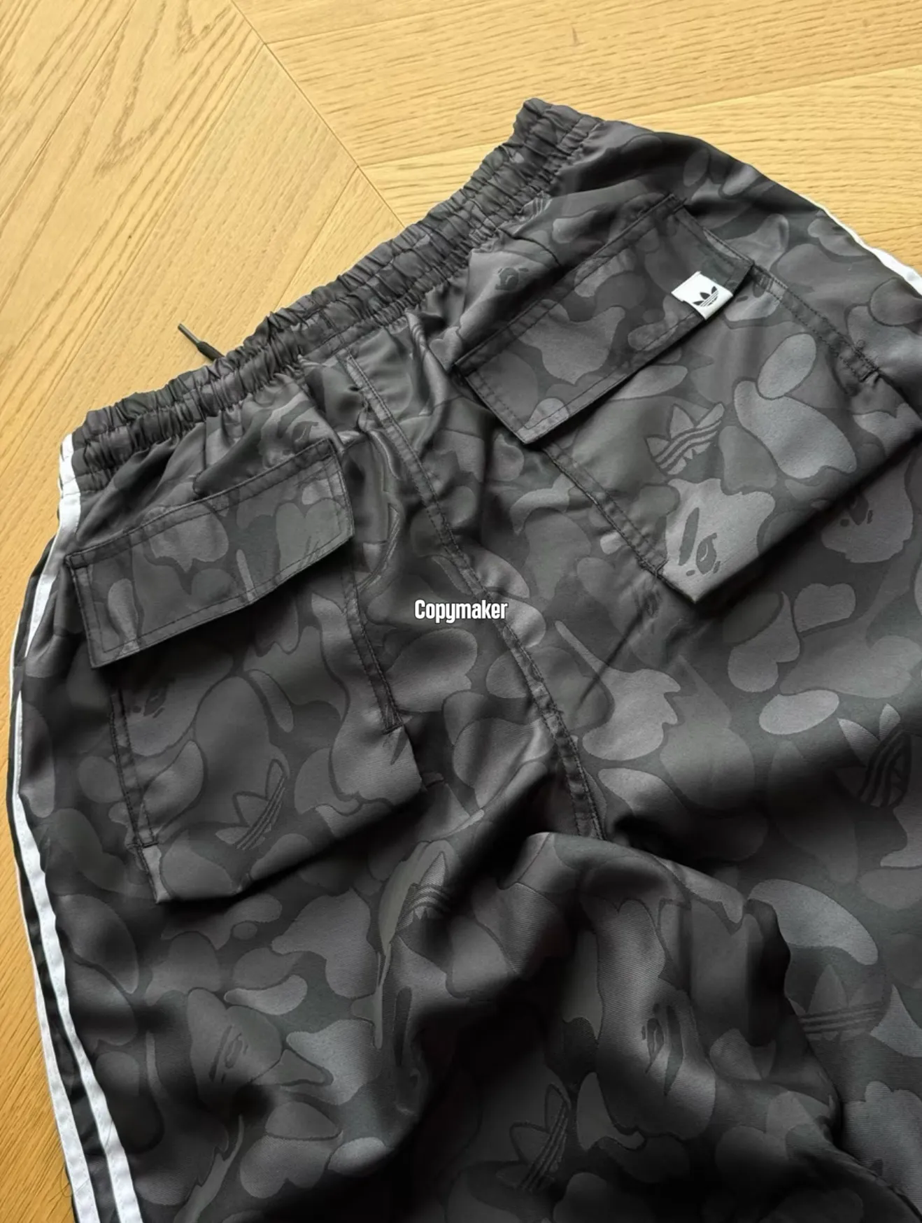 【618新品】BAPE x AD originals 26SS 聯名 迷彩梭織長褲休閒褲褲子寬褲 黑灰